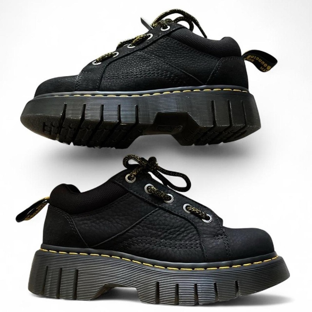 NWOT Rare Dr. Martens Woodard Zip Black Genuine Suede Chunky Platform Sneakers - Picture 4 of 7
